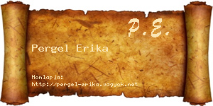 Pergel Erika névjegykártya