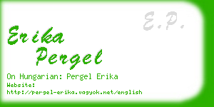 erika pergel business card